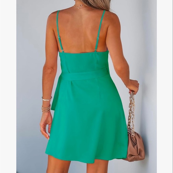 Cupshe Green Wrap Dress L - Picture 3 of 10